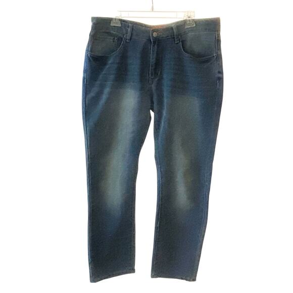 MBX Medium Wash Straight Leg Jeans Slim Fit Mens Size 36X30 - Picture 1 of 7